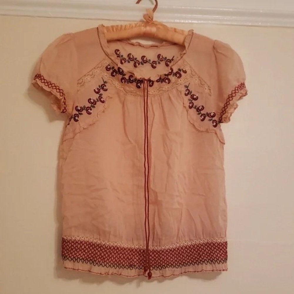 Vintage Peasant Blouse XS